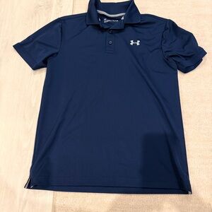 Under Armour Navy Golf Shirt Size Small